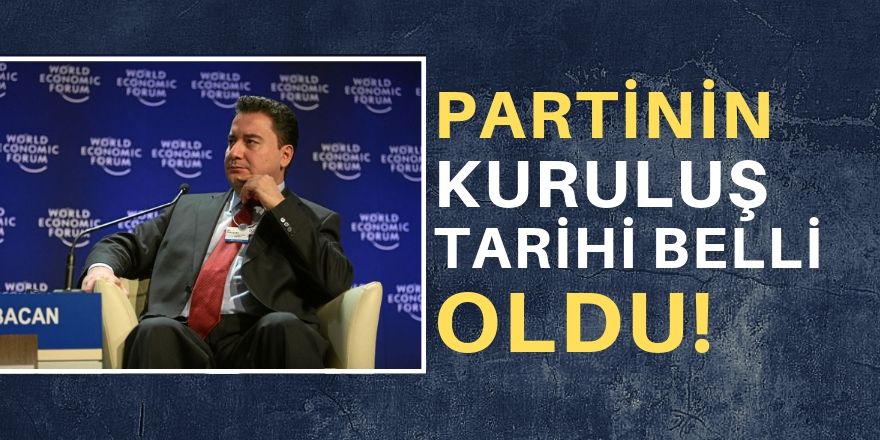 İşte yeni partinin kuruluş tarihi!