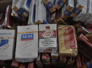 15 bin paket kaçak sigara ele geçirildi