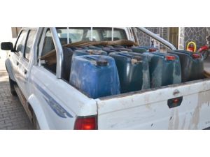 Polis 855 Litre Kaçak Akaryakıt Ele Geçirdi