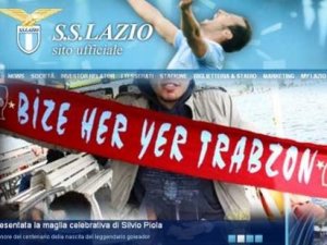 Lazio'nun sitesinde bize her yer Trabzon