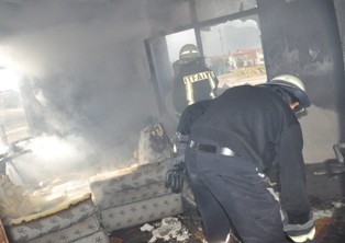 Akşehir'de ev yangını