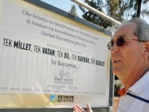 MHP'li Fethiye belediyesinden Kürtçe bayram afişi
