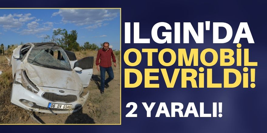 Konya’da otomobil devrildi: 2 yaralı