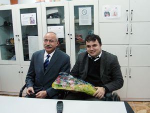 Engelli öğretmenin eğitim azmi