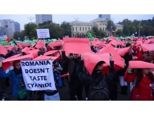 Romanya’da Altın Madeni Protestosu