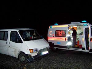 Kayganlaşan yol kazaya neden oldu