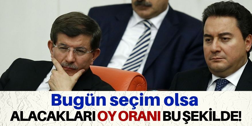 Babacan ve Davutoğlu yüzde 8'i geçti!