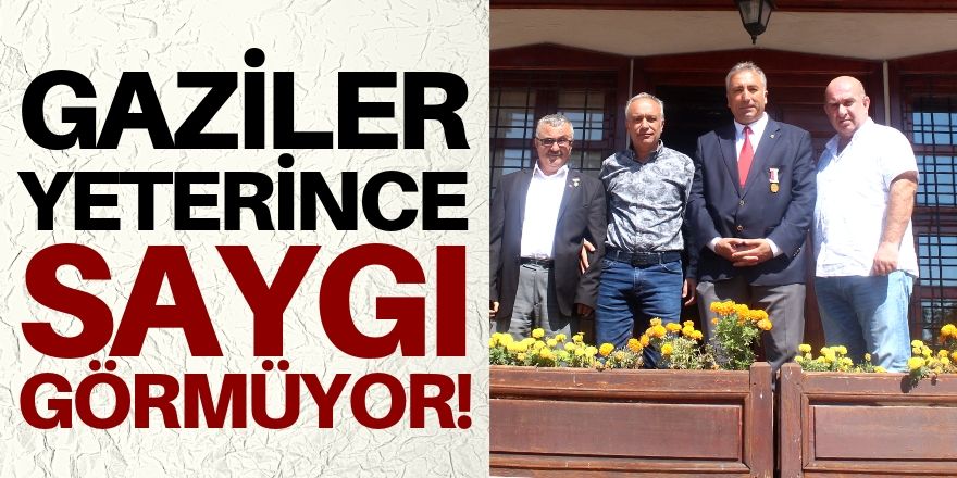 Yeterince saygı  görmüyorlar!