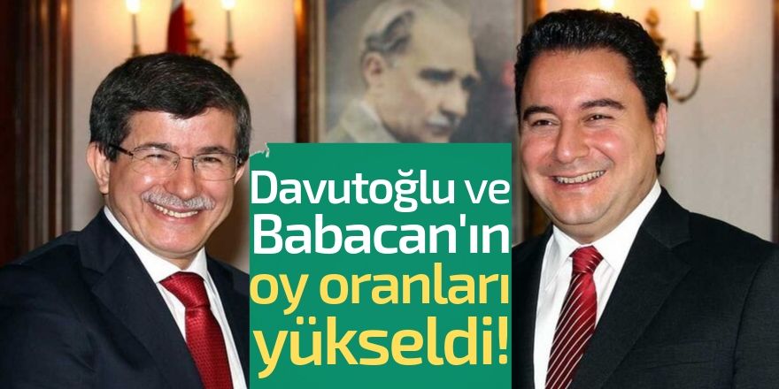 Davutoğlu ve Babacan yüzde kaç oy alıyor?