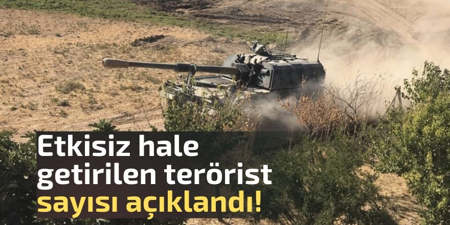 Etkisiz hale getirilen terörist sayısı