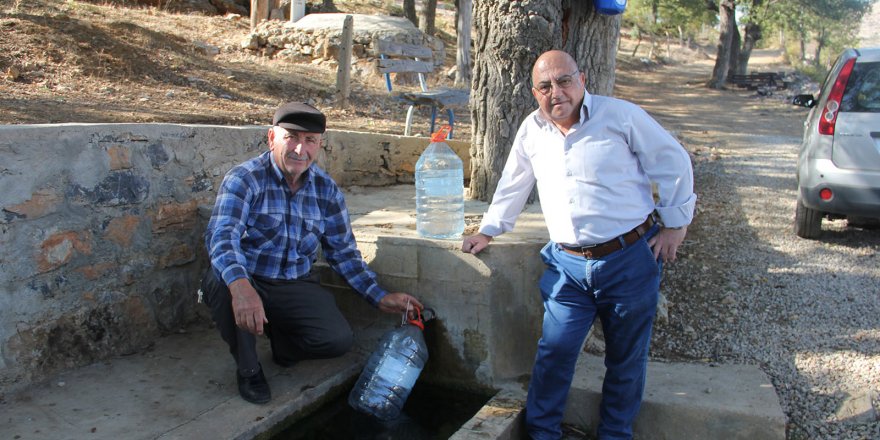 Taraşçı mahallesinde doğal  kaynak suyu ilgi görüyor 