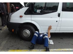 Kediye Yardım Ederken Babasını Unuttu!