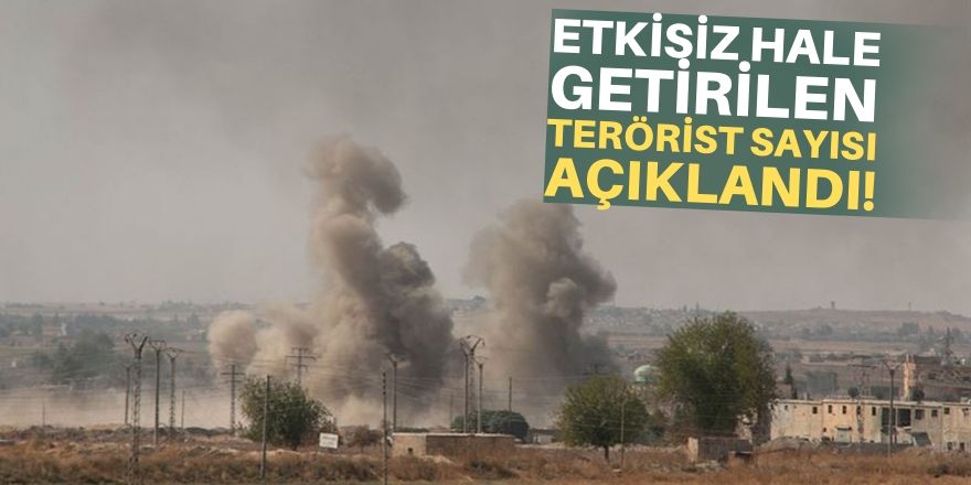 Etkisiz hale getirilen terörist sayısı