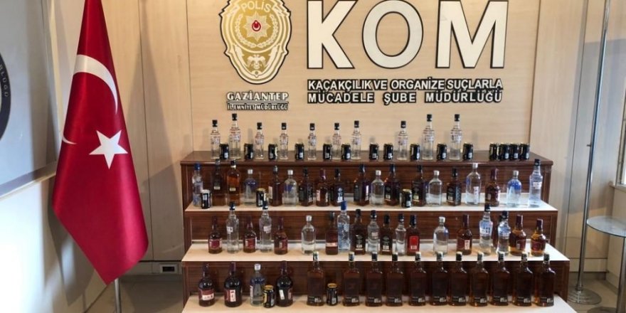 Gaziantep’te 122 şişe sahte içki ele geçirildi