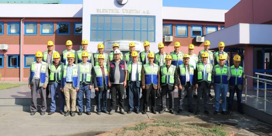 Muhtarlar 18 Mart Çan termik santralini ziyaret etti