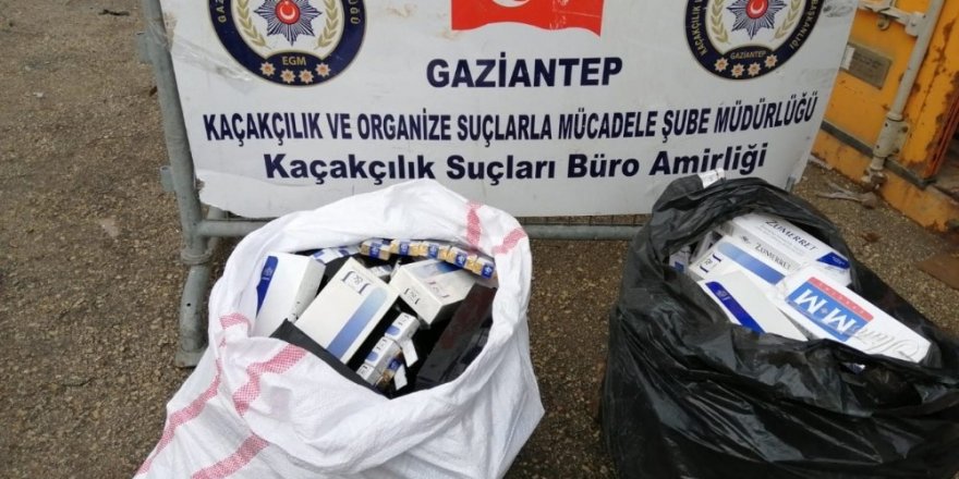 Gaziantep’te bin 970 paket kaçak sigara ele geçirildi