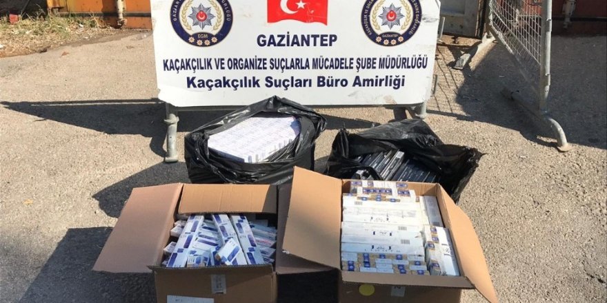 Gaziantep’te 3 bin 520 paket kaçak sigara ele geçirildi