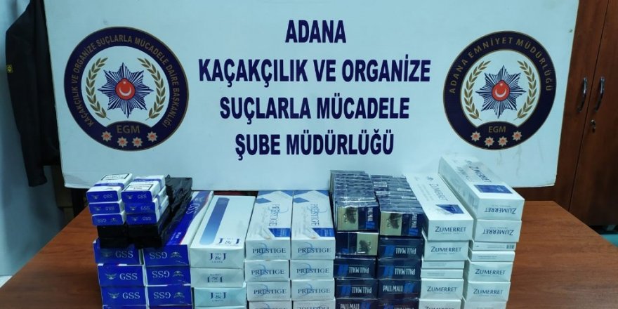 Adana’da bin 445 paket kaçak sigara ele geçirildi