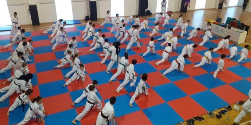 70 karateci bir üst kuşağa terfi etti