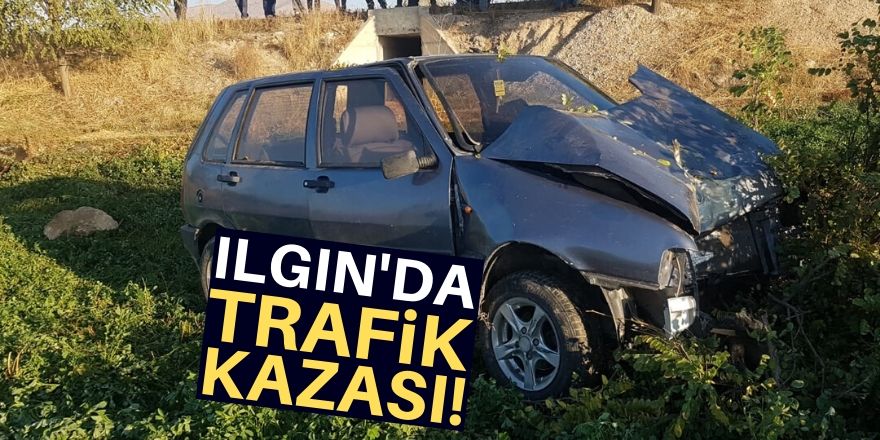 Otomobil ağaca çarptı!