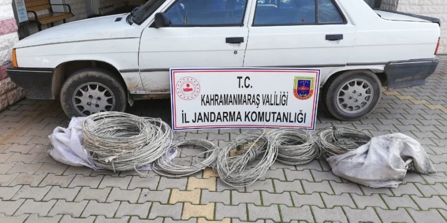 Kahramanmaraş’ta kablo hırsızı 3 kişi yakalandı