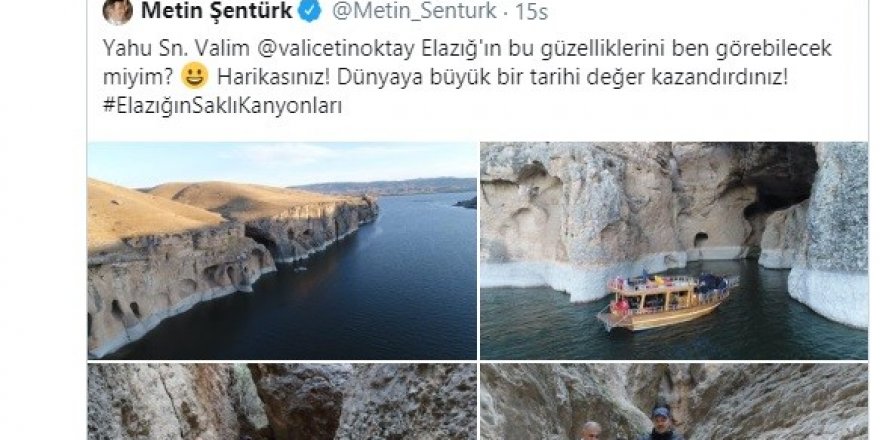 Sanatçı Metin Şentürk, Elazığ’ın saklı kanyonlarını paylaştı, herkesi gülümsetti