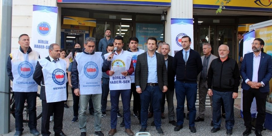 Yalova’da PTT çalışanlarından vergi tepkisi