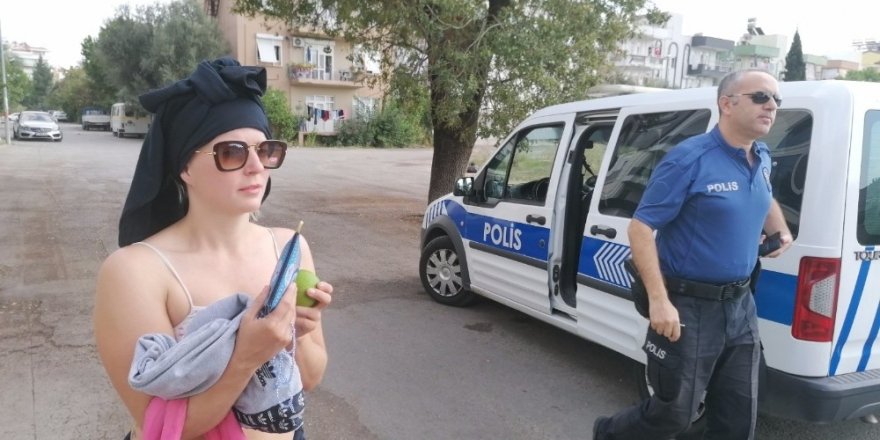 Manavgat’ın İsveçli özgür kızı polisi çileden çıkardı