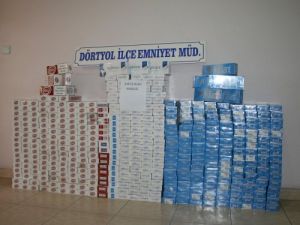 Dörtyol'da 5 Bin 500 Paket Kaçak Sigara Ele Geçirildi