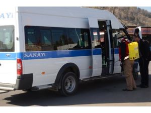 Toplu Taşıma Araçları Dezenfekte Ediliyor