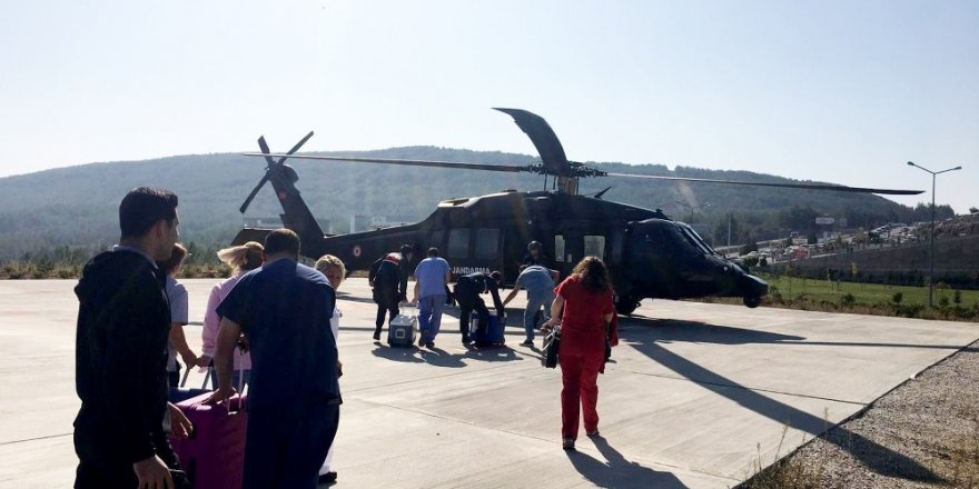 Jandarma helikopteri ‘hayat kurtarmak’ için havalandı