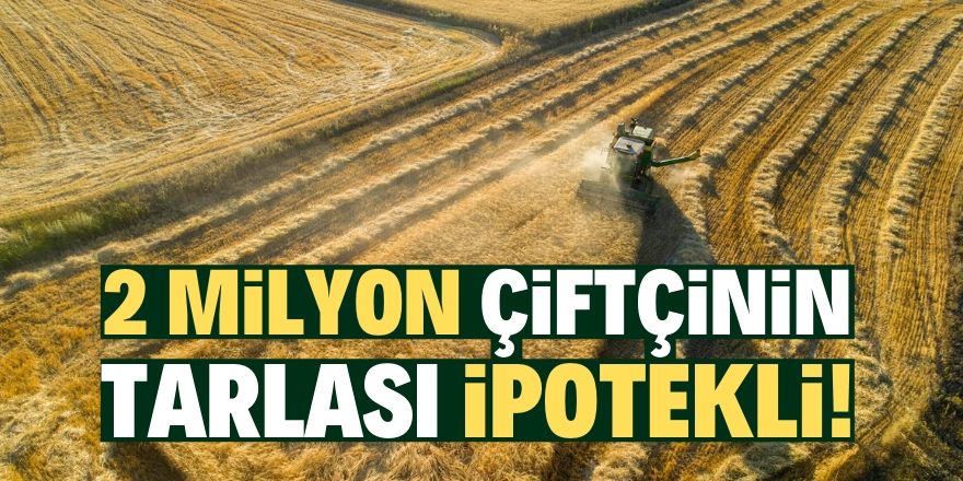 Tarım arazilerinin yüzde 15'i ipotekli!