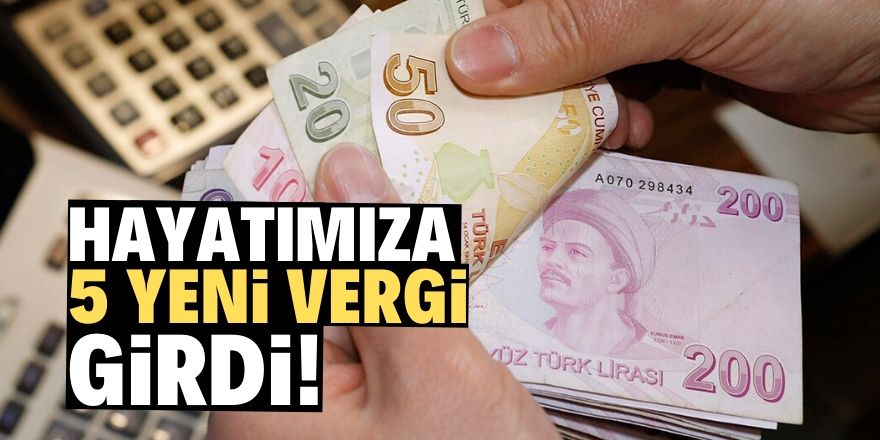 5 maddede öne çıkan yeni vergiler