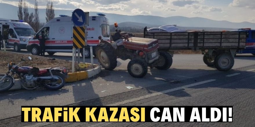 Konya’da motosikletle traktör çarpıştı: 1 ölü, 1 yaralı