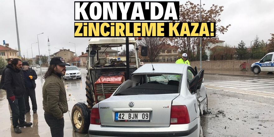 Konya'da zincirleme trafik kazası!