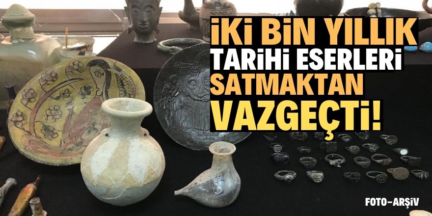 Jandarma ikna etti, 2 bin yıllık tarihi eserleri verdi