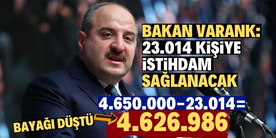 Bakan Varank'tan istihdam müjdesi!