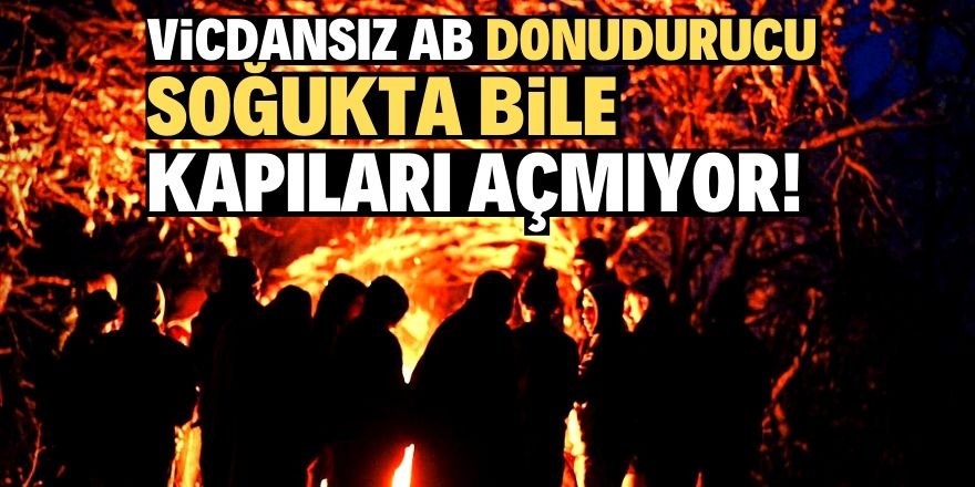 AB kapısında dondular!