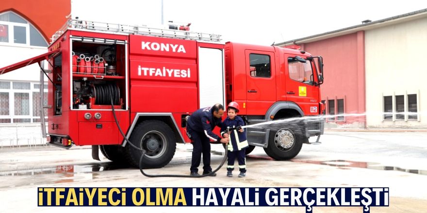 Zihinsel engelli Mustafa’nın itfaiyeci olma hayali gerçekleşti