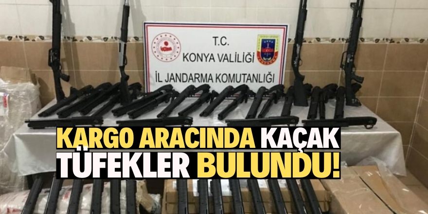 Kargo aracında kaçak üretim 173 tüfek bulundu