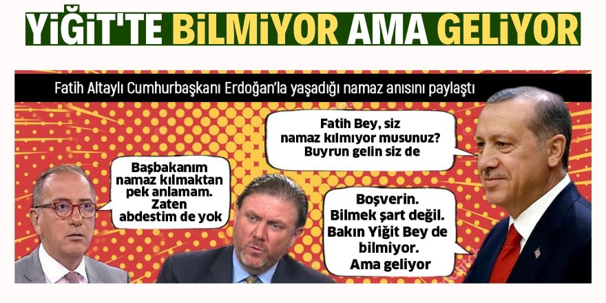 Erdoğan’la yaşadığı namaz anısını paylaştı