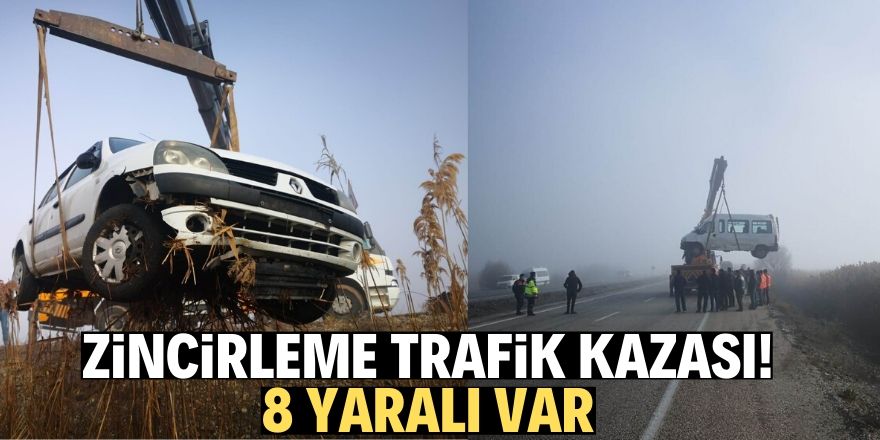 Beyşehir’de zincirleme trafik kazası: 8 yaralı