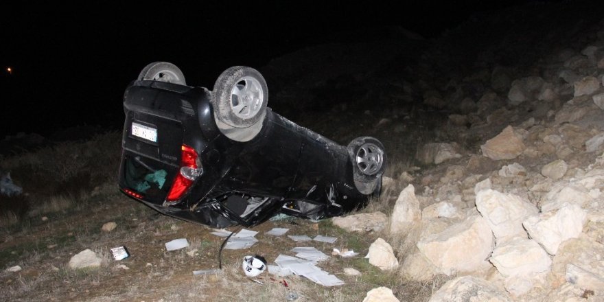 Karaman’da otomobil şarampole takla attı: 1 yaralı