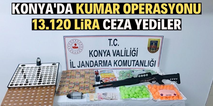 Konya’da jandarmadan kumar operasyonu: 2 gözaltı