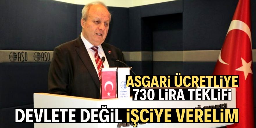 Asgari ücrete 730 lira ek zam önerisi