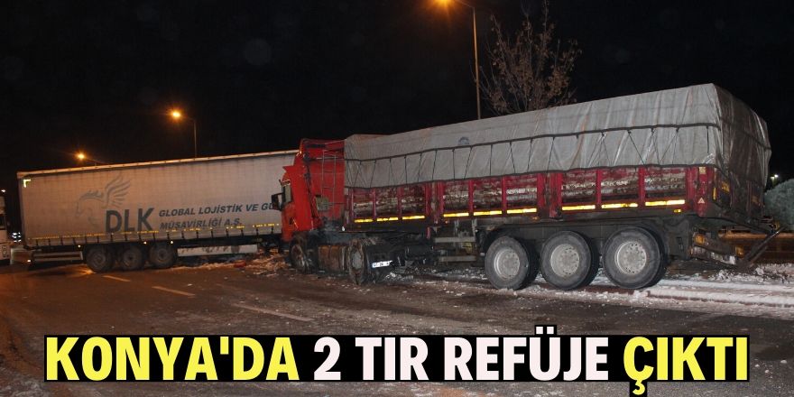 Gizli buzlanmayla 2 tır refüje çıktı: 1 yaralı