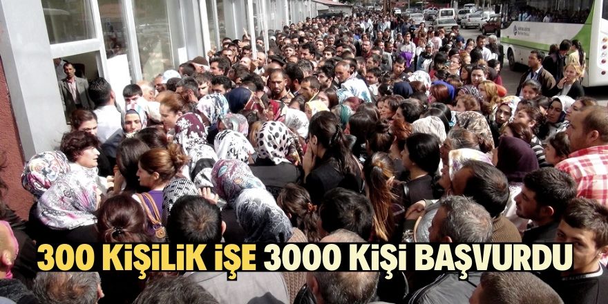 300 kişilik işe 3 bin kişi başvuruyor