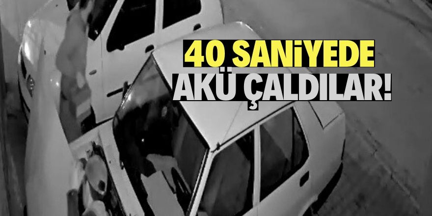 Konya'da 40 saniyede akü çaldılar!