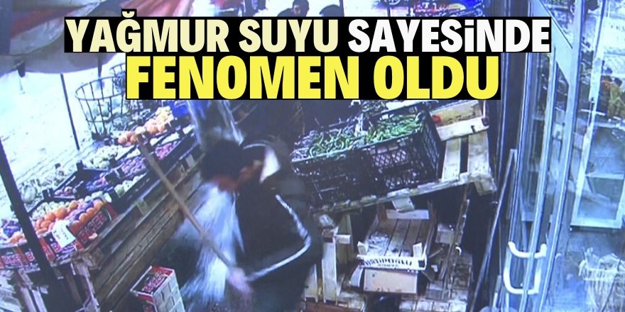 Yağmur suyu üzerine dökülünce fenomen oldu