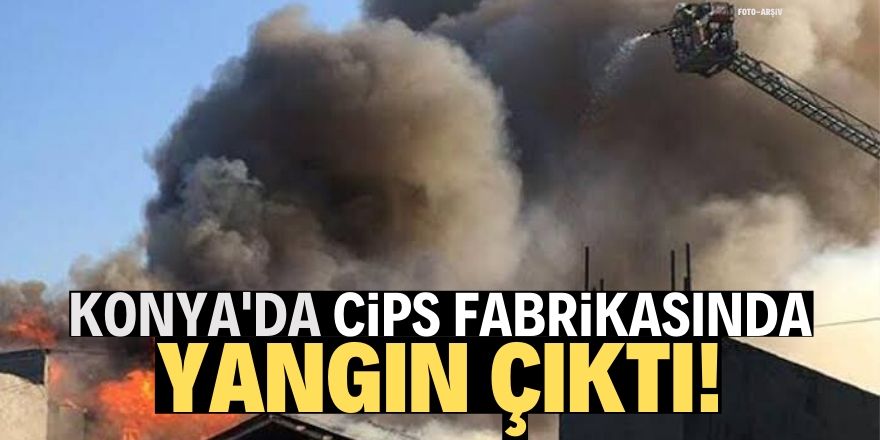 Konya'da cips fabrikasında yangın